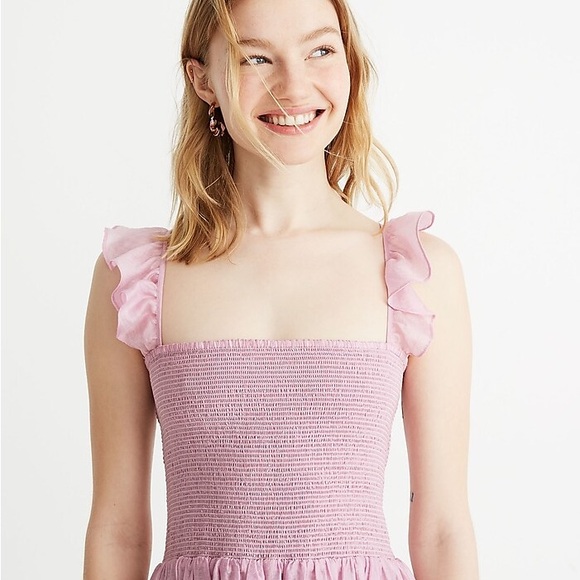 Madewell Ruffle Smocked Dress S NWOT - Picture 1 of 4